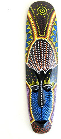 40 Carved Dot Handmade Wooden African Style Tropical Polynesian Hawaiian Tiki Wall Mask