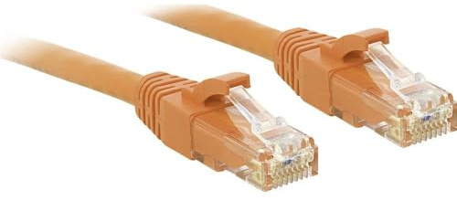 LINDY 48106 0.5m Cat.6 U/UTP Netzwerkkabel, orange, 3 Stück