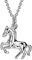 Xaana Kinderkette mit Anhänger Pferd, Länge 36/38 cm, 925er Sterlingsilber, AMZ0412