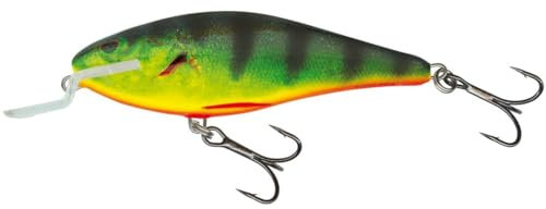 Salmo Executor Shallow Runner Wobbler, Salmo Farben:Real Hot Perch, Länge/Gewicht/Laufverhalten/Tauchtiefe:12cm / 33g / Flachläufer / 2.5-5m