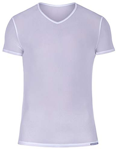 Manstore 2-06192, weiß, Größe M, V-Shirt M101 für Männer