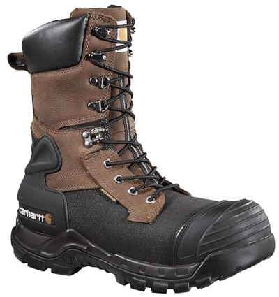 Carhartt Men's CMC1259 10 Waterproof Insulated Comp Toe Pac Boot,Brown/Black,10 M US