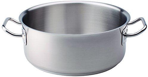 Ollas Agnelli Cacerola Baja con Dos Asas, 18/10 de Acero Inoxidable, Plata, 16 cm