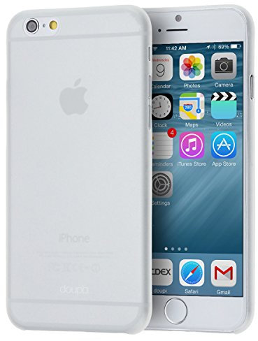 doupi UltraSlim Cover for iPhone 6 6S (4.7 inch), Fine Mat Feather Light Bumper Protector Sleeve Skin Case, White