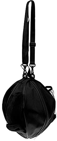 P Prettyia Balltasche Basketball Fußball Handball Volleyball Aufbewahrungstasche Schultertasche für Erwachsenen Kinder - Schwarz