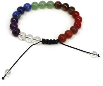 Bracelet Chakra - Bracelet de cheville avec 7 pierres naturelles de chakra - Bracelet curatif
