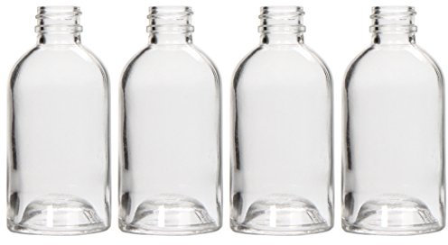 Hosley - Botellas redondas de cristal con difusor - 85 ml - estilo redondo BostonIdeal para guardar aceites esenciales.
