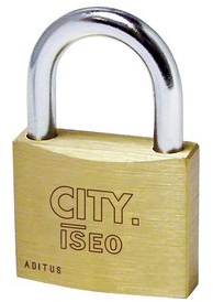 Iseo Schloss Vorhängeschloss Padlock Messing 40 mm mit 2 Schlüsseln