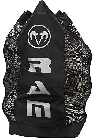 Ram Rugby Backpack Breathable Ball Bag - Black - Holds 14 Rugby Balls – Adjustable Shoulder Straps – Padded Back Support