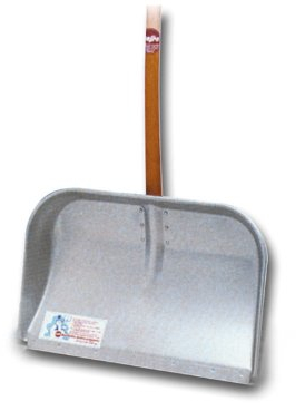 Mefro 35602 Schneeräumer 47 x 35 cm Alu mit Räumkante und Schaufel
