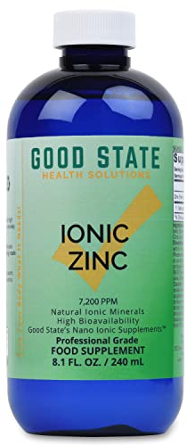 Good State | Liquid Ionic Zinc | Dietary Supplement | Great for Immune System | 96 Servings At 18 Mg | 8 Fl oz Bottle
