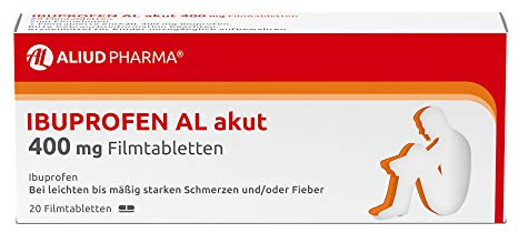 ALIUD PHARMA Ibuprofen AL akut 400 mg 20 Filmtabletten: Bei leichten bis mäßig starken Schmerzen und/oder Fieber