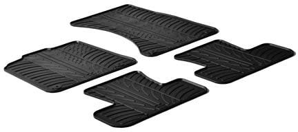 Gledring 0242 Fußmatten Set Gummimatten Vorne und Hinten schwarz