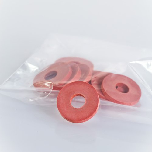 10x Dichtungsring/Gummidichtung für 2 Liter Bierflaschen mit Bügelverschluss - rot