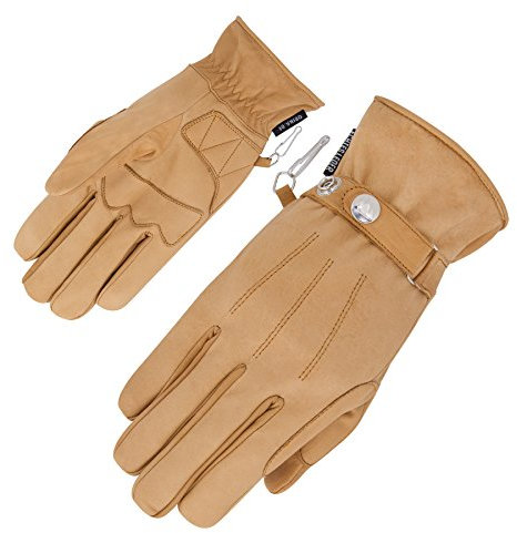 ORINA Classic II Elegante, leicht gefütterte Lederhandschuhe, Camel, Größe 7