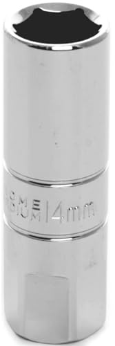 Performance Tool W38166 3/8-Inch Drive 14mm Spark Plug Socket | Automotive spark plug removal tool. Chrome vanadium steel construction. Designed to reduce fastener rounding