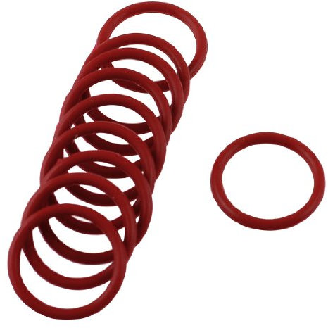 sourcing map 10 Stück Red Rubber Ölfilter Dichtung O-Ringe Dichtungen, 20 mm x 16 mm x 2 mm de