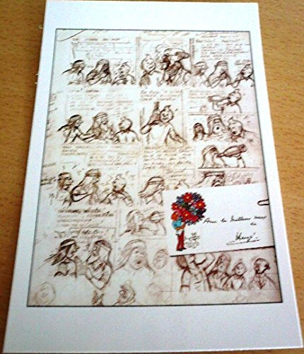 Tim und Struppi – Brett Zeichnungen – Pastiche – 10 x 15 cm Postkarte