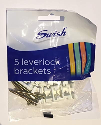 Swish Deluxe Curtain Track White Brackets (Pk 5)