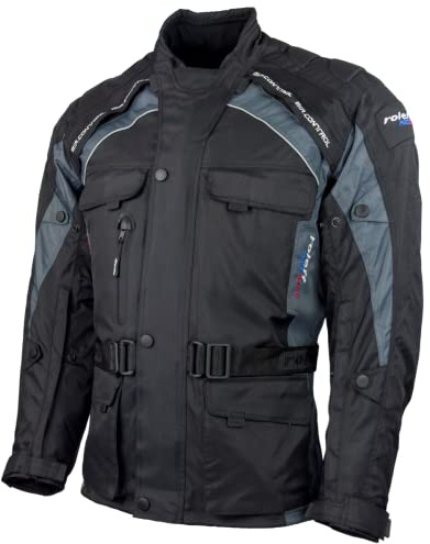 Motorradjacke Herren mit CE Protektoren Regenmembrane Thermofutter Textil Motorrad Jacke