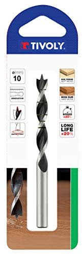 TIVOLY 10863820700 - Broca madera 3 puntas EXTRA de 7 mm largo 109 mm profundidad de corte 69 mm con mango cilíndrico (Envase de 6 pz.)