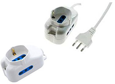 Life Adaptateur multiprise électrique 1 prise Schuko et 2 prises double broche 16 A 1,3 m