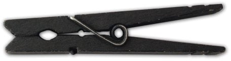 LWR CRAFTS Grandes pinces à linge en bois 3-5 / 16 8,4 cm 30 pièces par paquet (noir)