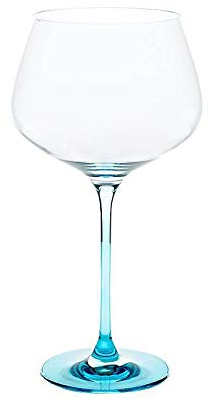 CRISTALICA Weinglas Weinkelch Charisma Rotwein Burgunder 775ml klar mit blauem Stiel