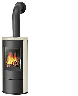 Justus Kaminofen Austin 5 schwarz Kalkstein Cream