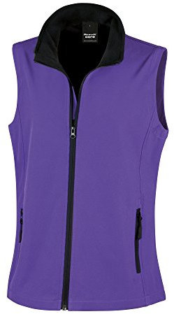Result Core Damen Softshell-Weste, bedruckbar (L) (Violett/Schwarz)