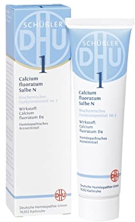 DHU Schüßler-Salz Nr. 1 Calcium fluoratum D4 – Das Mineralsalz des Bindegewebes, der Gelenke und Haut – das Original, 50 g Salbe