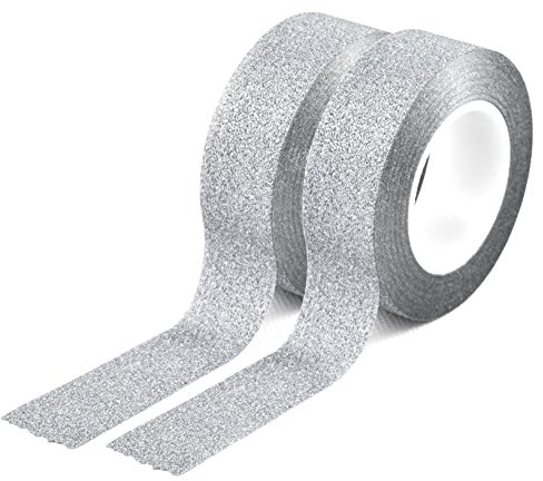 Youzings 2er-Set Washi Masking Tape in Farbe silber, Masking Tape, Washi Tape, Marke