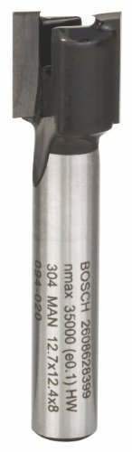 Bosch Professional Zubehör 2 608 628 399 Nutfräser 8 mm, D1 12,7 mm, L 12,7 mm, G 50,8 mm