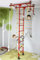 NiroSport Sprossenwand für Kinderzimmer M1 Rot aufbau ohne bohrungen Kletterwand Turnwand Klettergerüst Kinder Indoor Klimmzugstange