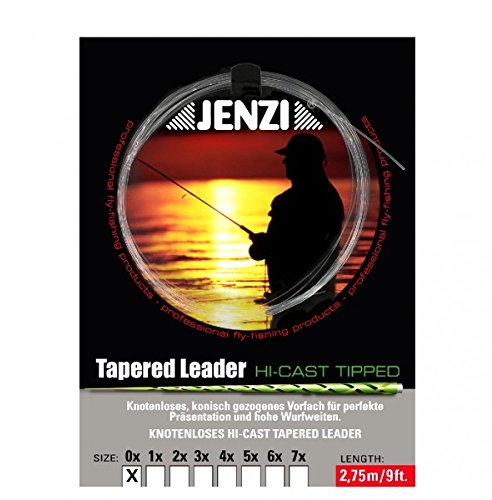 Jenzi Tapered Leader (konisch gezogenes Fliegenvorfach / 240cm), Fliegenvorfachtyp:4X 0.18/0.54
