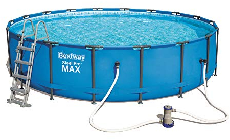Bestway - Piscine tubulaire autoportante - ø 5.49 x 1.22 m - Bleue - Inclus pompe filtrante 3,028m3/h, épurateur à cartouche Dacron II tapis de sol, bâche de couverture, échelle