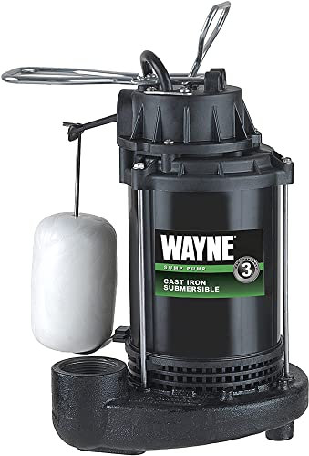 WAYNE WATER SYSTEMS-Submersible Sump Pump With Vertical Switch Cast Iron 1/3-HP
