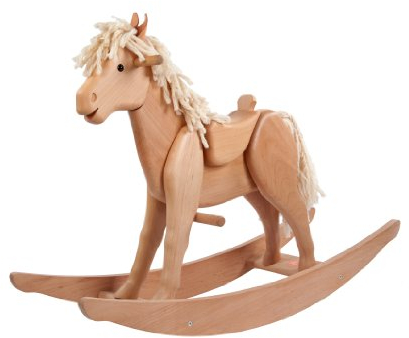 Helga Kreft 50033 Schaukelpferd Holz Jolly, Haflinger-Schaukeltier, ab 12 Monates, Sitzhöhe: 48 cm, bis 100kg, Handarbeit Made in Germany