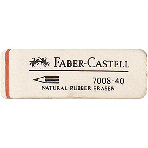 Faber-Castell 180840 weiß mit Radiergummi – Radiergummis, (weiß)
