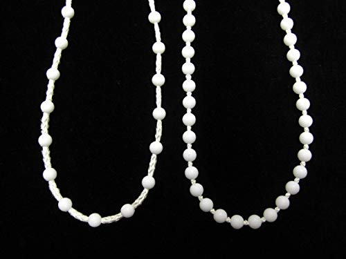 Sew-select Continuous Looped Beaded Roller Blind Chain - Endless Loop Bead Control Cords, Length: 150cm, Chain Type: 8mm Gap