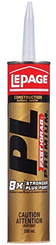 LePage PL Premium - Autocollant de construction à prise rapide, 295 ml, cartouche, gris