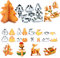 TRIXES 8 pièces 3D Noël Emporte-pièces pour Biscuits Bonhomme de Neige Arbre Traîneau Renne