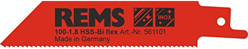 Rems Sägeblatt (100-1,8, 5 Stück, HSS-Bi flex, für Metall und nichtrostenden Stahl geeignet) 561101 R05