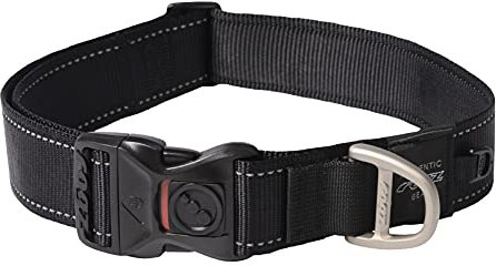 ROGZ HB19-A Utility Halsband/Landing Strip, XXL, schwarz
