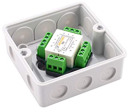 3T-MOTORS Trennrelais TR2-AP für 2 Motoren, Auf-Putz, Rollladenmotor Steuerung, Einzel- und Zentralbedienung, Gruppenschaltung, Rollladenantrieb, Rollladenmotor-Zubehör, Rohrmotor-Zubehör