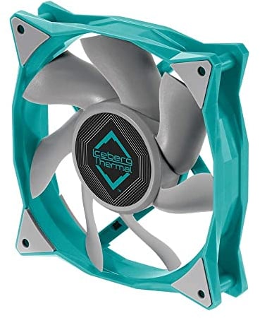 Iceberg Thermal IceGALE Xtra 120 mm PWM Hochleistungs-Gehäuselüfter, Blaugrün