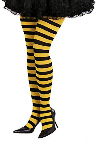 Fiestas Guirca Schwarz gelb gelb und schwarz gestreifte Socken Strumpfhose Biene zu verschleiern
