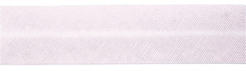 Jajasio Baumwoll Schrägband 25mm breit in 40 Farben, Einfassband Baumwolle Nahtband/Farbe: 27 - blassflieder