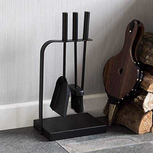4-Teiliges Aston Kaminbesteck aus Metall mit Schürhaken, Kehrbesen und Ascheschaufel von Fire Vida