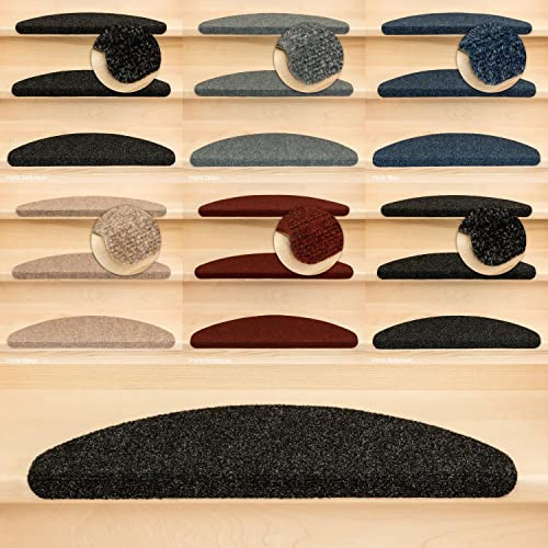 Kettelservice-Metzker Stufenmatten Ramon MW Halbrund | in verschiedenen Set Varianten | 65x21x3,5cm | Anthrazit 12 Stück